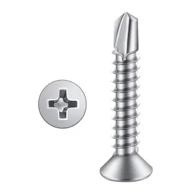 Mcctzw14-1-1 Moyocodi Mcctzw14-1-1/4 #14 X 1-1/4 Inch 50 Pack Flat Head Sheet Metal Screws 1-1/4ftft Silver