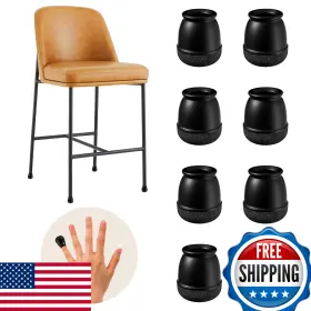 B0f8myj9y6 Moyohim 20x Black Xs Chair Leg Floor Protectors For Hardwood Felt Pads 0.4-0.55 Inch
