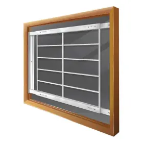 Mr. Goodbar 774003000625 Window Guard 6-bar 42 Inch W To 54 Adjustable Swing-away Steel White