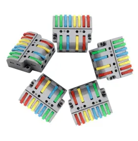 Mtueranc Xbl-spl-10026 Wire Connectors 5pcs Compact Lever Nuts Terminals 4 In