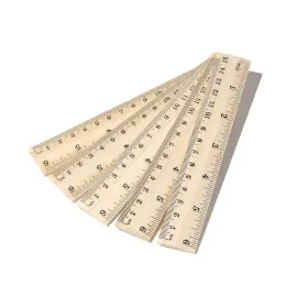 12zhi15cmchizi Mucaiyang 12 Pack Wooden Ruler 6 Inch Rulers Bulk Wood Measuring For Students Off
