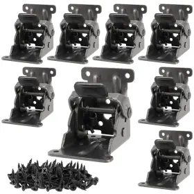 Mukchap 758226998334 8 Pack Table Legs Foldable Hinges 0-90 Degree Folding Locking Hinge Lock Ex