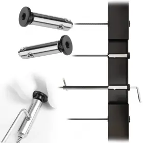 Cb04 Muzata 10p 1/8 Inch Invisible Cable Railing Tensioner Flat Head Hidden Hardware