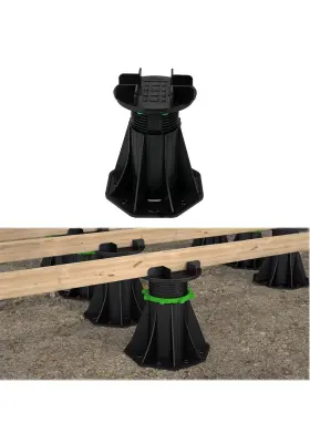 M031 Muzata 8pk Adjustable Joist Pedestal- 6.7 Inch -10 Bilateral Keel Deck Support