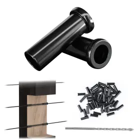 Mzz0085b Muzata 50 Pack 1/8 Inch Black Cable Railing Protector Sleeves T316