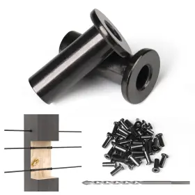 Mzz1867 Muzata 50 Pack 1/8 Inch 5/32 3/16 Black Cable Railing Protector Level