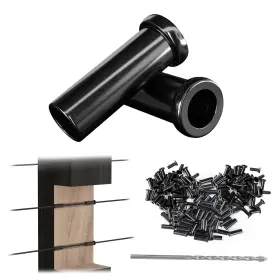 Mzz2258 Muzata 80 Pack 1/8 Inch Black Cable Railing Protector Sleeves
