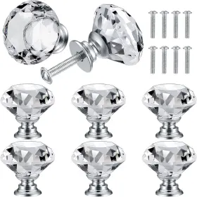 124-mzl Muzhupguz 8 Pcs 30mm/1.18inch Crystal Transparent