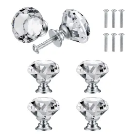 153-mzl-us Muzhupguz 6 Pcs Crystal Cabinet 30mm/1.18inch Transparent