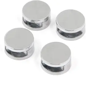 Amt11191199 My Mironey Zinc Alloy Mirror Clips 4pcs Floating Glass Clip Clamps Holder Round