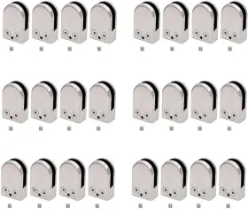 Myoyay 445045751723 Railing Glass Clamp 24pcs Stainless Steel Tempered Retainer Clips 6