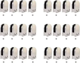 Myoyay 744110468311 24pcs Stainless Steel Glass Clamp 6-8mm Clamps Adjustable Bra