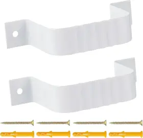 Mzcvriru 705353254819 Gutter Downspout Straps 2x3 Brackets White 2 Pack