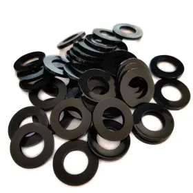 Nacx 767186292680 40pcs Black Nylon Plastic Round Flat Washer Gasket Spacer Fastener