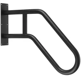 Narra 731694936985 Wall Mount Handrails For Outdoor Indoor U-shaped Stair Railing 28.7 Inch Black