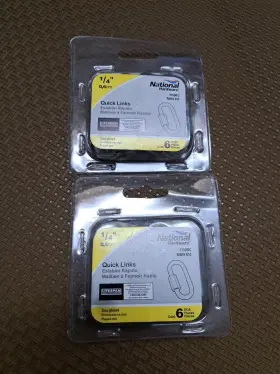 N889-011 National 3150bc Quick Links 1/4 Inch Zinc Plated 1500 Lbs Non-moving 12 Pc