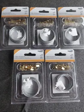 N260-257 National Hardware 038613260252 Lot Of 5 V2546 Medium Duty Hanging Kit In Brass