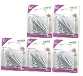 N114-314 National Hardware Mending Plates 2 Inch X 1/2 Zinc 4-ct 5-pack