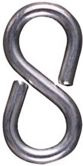 N121-434 National Hardware 10 Pack - Closed S Hook Steel 7/8 Inch #813 8-pk
