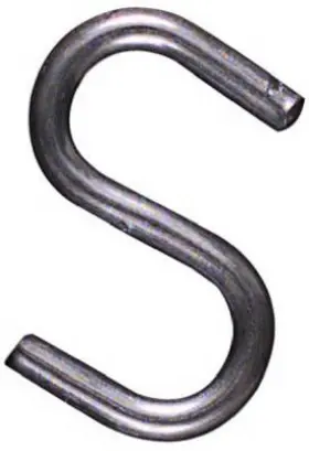 N121-533 National Hardware 10 Pack - S Hook Heavy Duty Zinc-plated Steel 3/4 Inch 8-pk