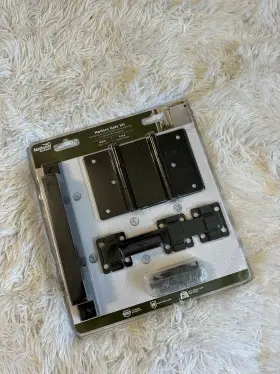N166-026 National Hardware Modern Gate Kit 4 Pc Set Pull Latch 2 Hinges