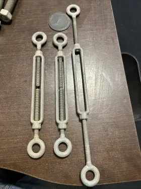 N177-394 National Hardware Chicago Eye And Turnbuckle Galvanized Steel 3/8 Inch X 10 Set Of 3