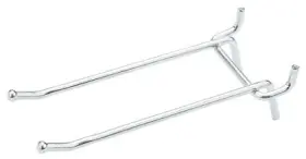 N180-037 National Hardware 6 Pack - Pegboard Hooks Double Zinc-plated 4 Inch 2-pk