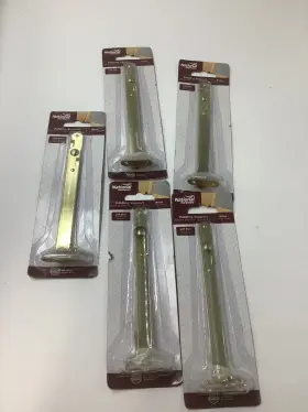 N208-611 National Hardware Qty 5 Left Side Folding Support 6-7/8 Inch Brass