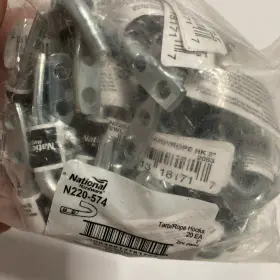 N220-574 National Hardware 2053bc Tarp/rope Hook 2 Inch Zinc Plated 20 Pack