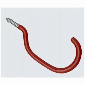 N221-036 National Hardware Bicycle Hook Red Vinyl Over Steel -