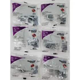 N236-039 National Hardware Corner Reinforcing Braces 3/4 Inch X 1/2 Steel Lot Of 6