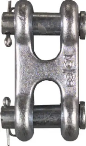 N240-887 National Hardware 3 Pack - Double Clevis Connecting Link Zinc 3/8 Inch