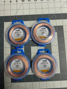 N264-747 National Hardware New 4-pack Lot 18 Gauge X 25ft Copper Wire