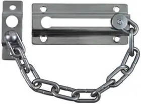 N274-407 National Hardware 5 Pack - Door Chain Fastener Satin Chrome