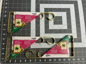 N274-555 National Hardware Nos 3-pack Lot Hanging Plant Basket Bracket 9 Inch Brass