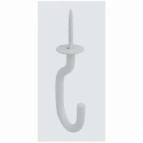 N275-525 National Hardware Modern Ceiling J Hook White 50-lb. Load 3-11/32 Inch -