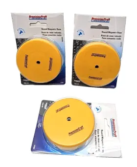 N302-059 National Hardware Lot Of 3 Precision Craft Round Magnetic Base 3-1/4 Inch