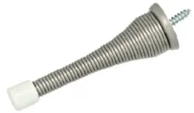 N331-140 National Hardware 5 Pack - Doorstop Wall-mount Spring Satin Nickel 3 Inch 2-pk