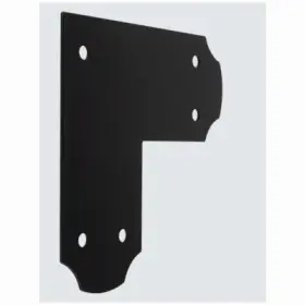 N800-015 National Hardware Hartley Collection Decorative L Strap Black 5 X 11-1/4 Inch -