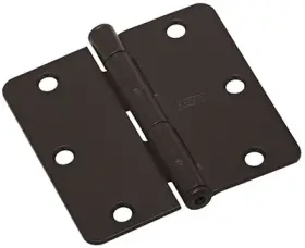 N830-430 National Hardware 15 Pack - Door Hinge 1/4 Inch Round Corners Black 3