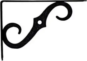 N229-450 National Mfg Co 10 X 7- Inch Antique Black Shelf Bracket -n229-450
