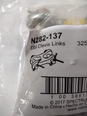 N282-137 National Mfg Co. Clevis Links- Nh Dbl Links Gd70 3/8 Inch Swl 6600lb Yellow Chromate