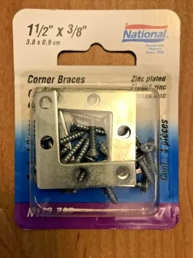 N113-795 National Lot Of 6 Packages 1-1/2-inch Corner Iron 4-pack Hardware