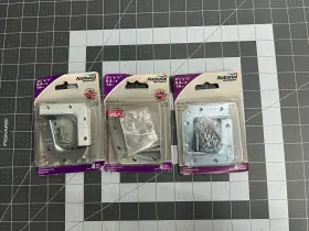 N245-720 National 3-pack Lot 4/pc 12 Braces Hardware 2-1/2 Inch X 5/8 Zinc Corner