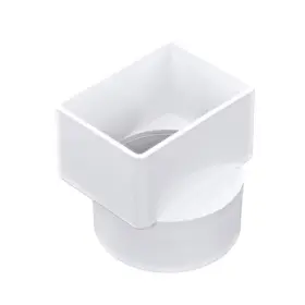 Nds 052063349039 903 Styrene Downspout Adapter 2inch By 3inch White Solvent