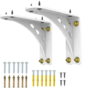 Neevolve 6in× 5in Heavy Duty Shelf Brackets 1000lbs Max Load For Floating Shelves And Countertop
