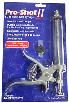 1009 Neogen Corporation Ii Livestock Syringe Pistol Grip 50 Cc