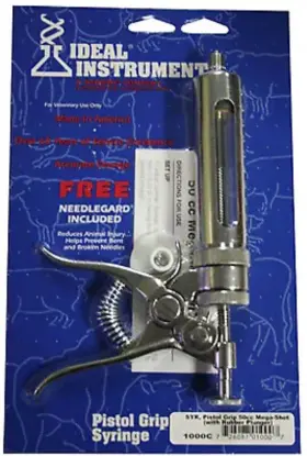 Neogen Corporation 726087010007 Mega Shot Syringe Pistol-grip 50 Cc -1000