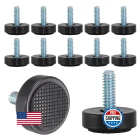 B0dr19r2rd Newbytek 1/4-20 Adjustable Furniture Levelers 12-pack Rubber Leveling Feet Screws Threade