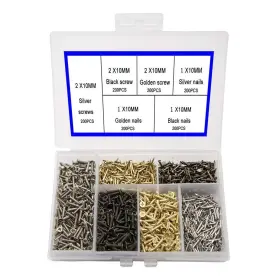 Newlng 723990291080 1200pcs 6 Kinds Of Wood Screws Small For Hinge Screw N